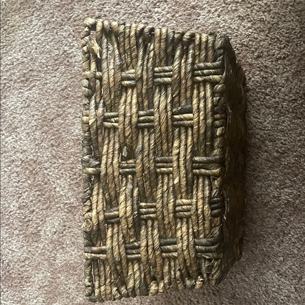 Others Follow Rustic Woven Basket in Earthy Shades